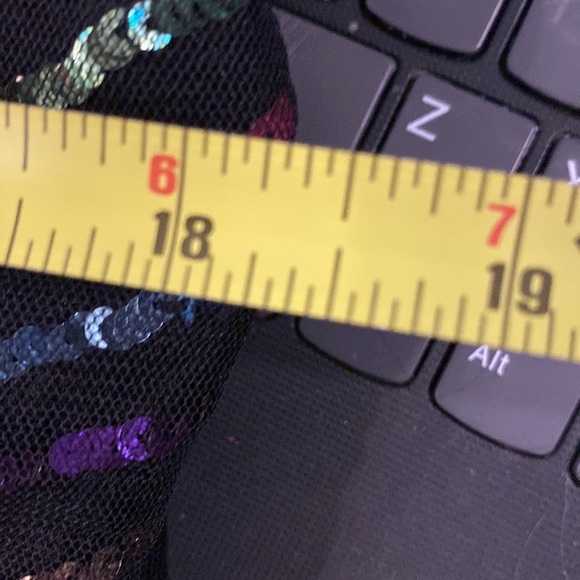 AQUA - dress: rainbow mesh top w black tutu skirt, straps have been adj. - 12 - Picture 6 of 16